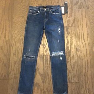 NWT Hudson midrise Tally skinny crop jeans size 24